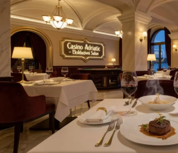 Elegantno posluživanje vina u restoranu unutar casino okruženja